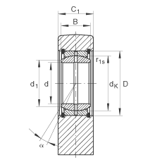 液壓桿端軸承 GF80-DO, 根據(jù) DIN ISO 12 240-4 標(biāo)準(zhǔn)，帶焊接面，需維護